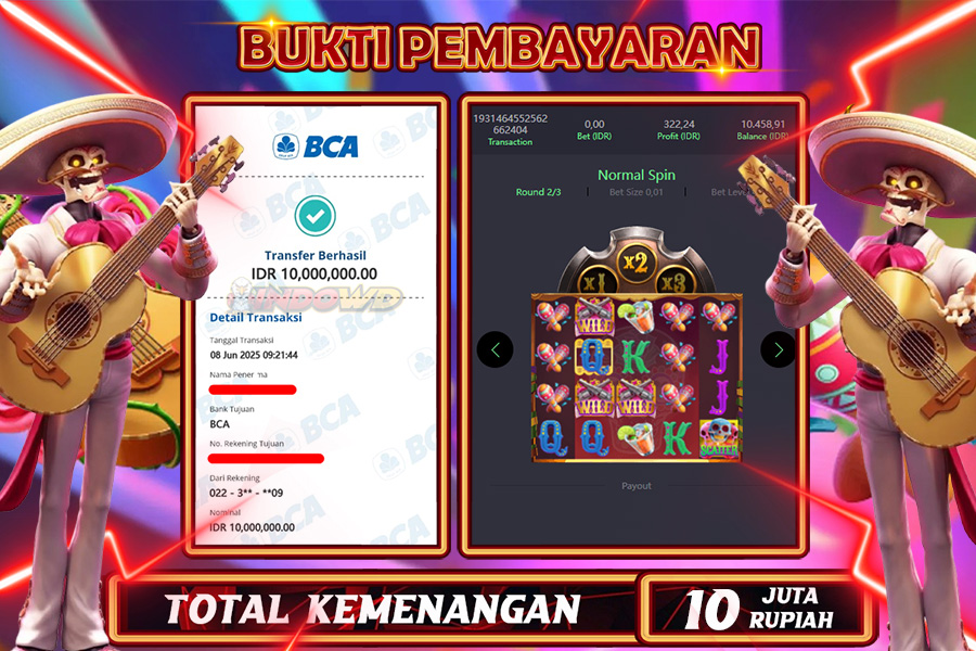 INDOWD JACKPOT SLOT WILD BANDITO Rp10.000.000,- LUNAS