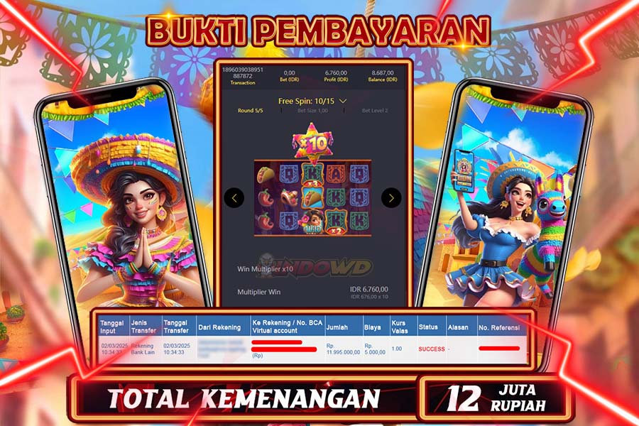 INDOWD JACKPOT SLOT PINATA PARTY Rp12.000.000,- LUNAS