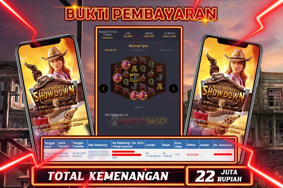 INDOWD JACKPOT SLOT WILD BOUNTY Rp22.000.000,- LUNAS