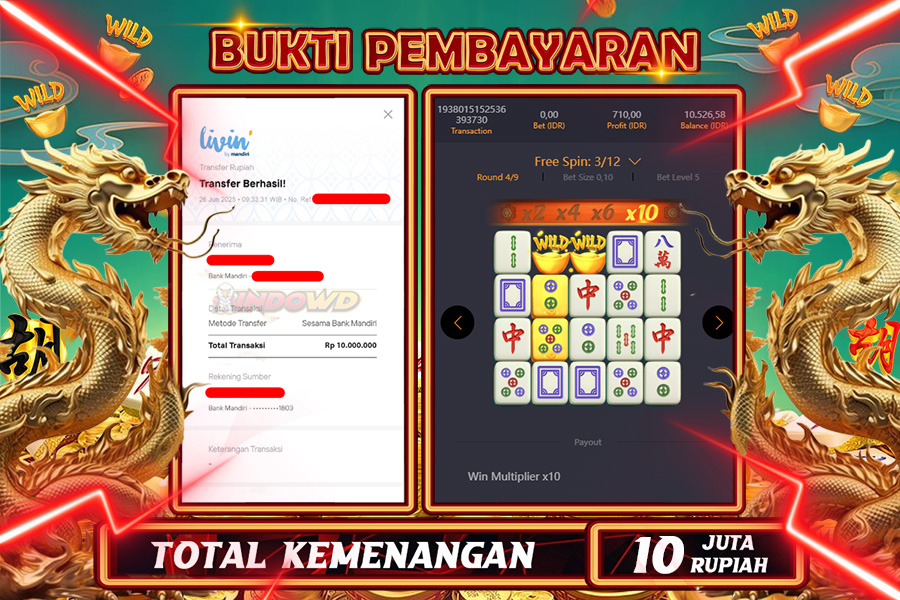 INDOWD JACKPOT SLOT MAHJONG WAYS 2 Rp10.000.000,- LUNAS