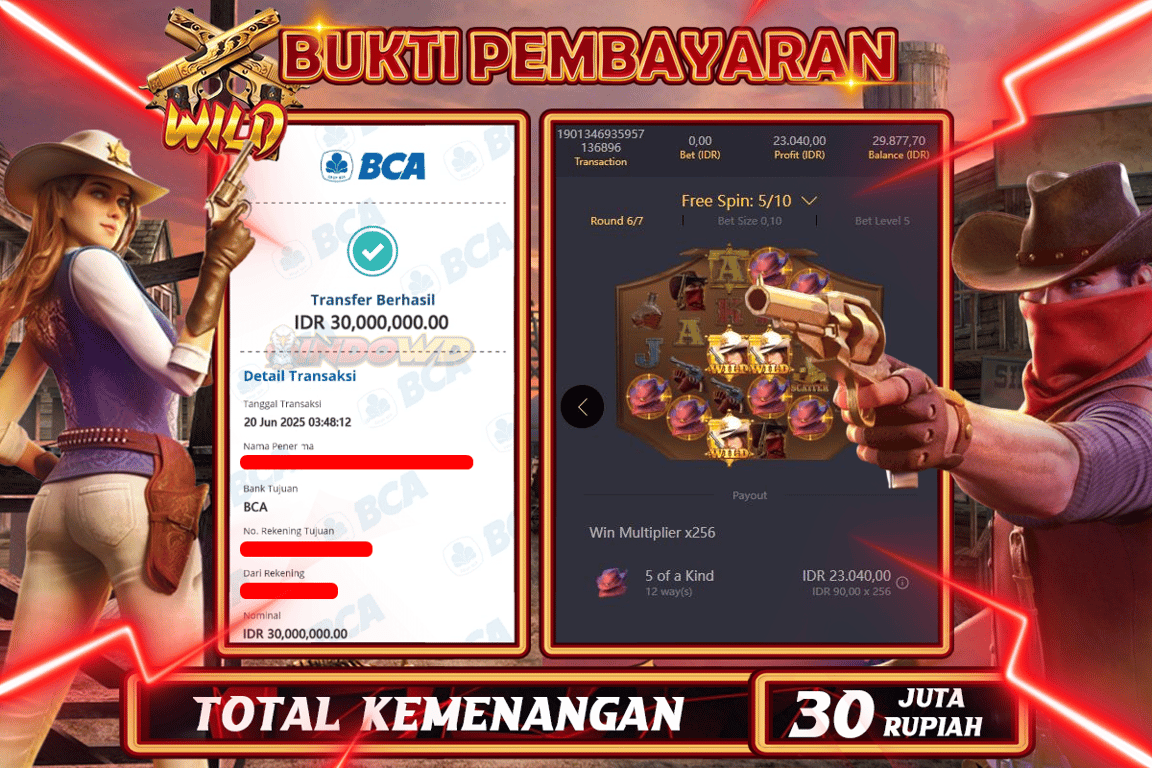 INDOWD JACKPOT SLOT WILD BOUNTY Rp30.000.000,- LUNAS