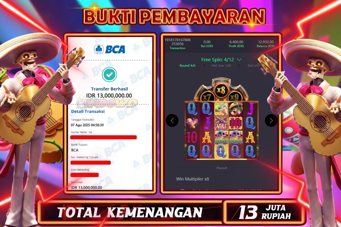 INDOWD JACKPOT SLOT WILD BANDITO Rp13.000.000,- LUNAS