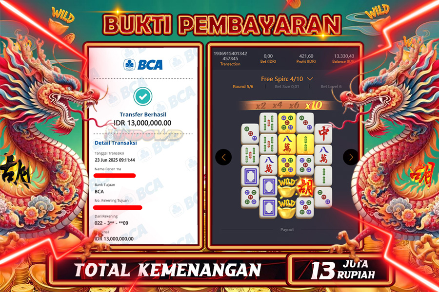 INDOWD JACKPOT SLOT MAHJONG WAYS 2 Rp13.000.000,- LUNAS