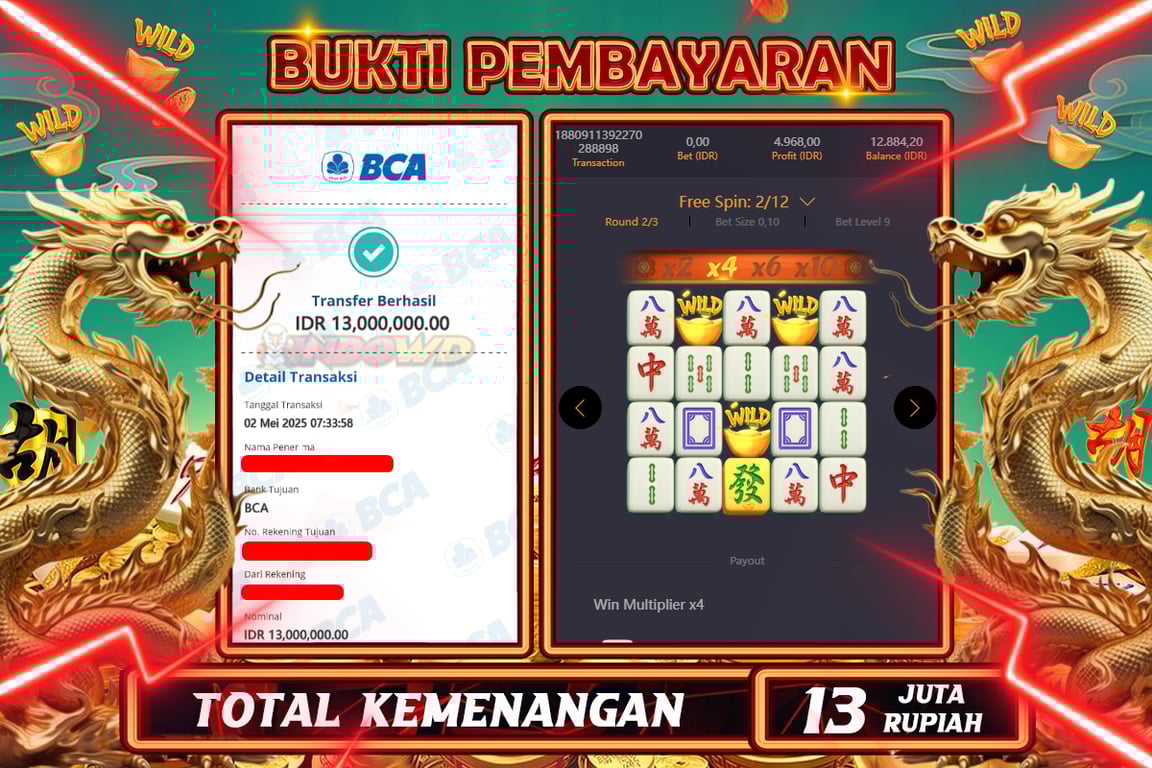 INDOWD JACKPOT SLOT MAHJONG WAYS 2 Rp13.000.000,- LUNAS
