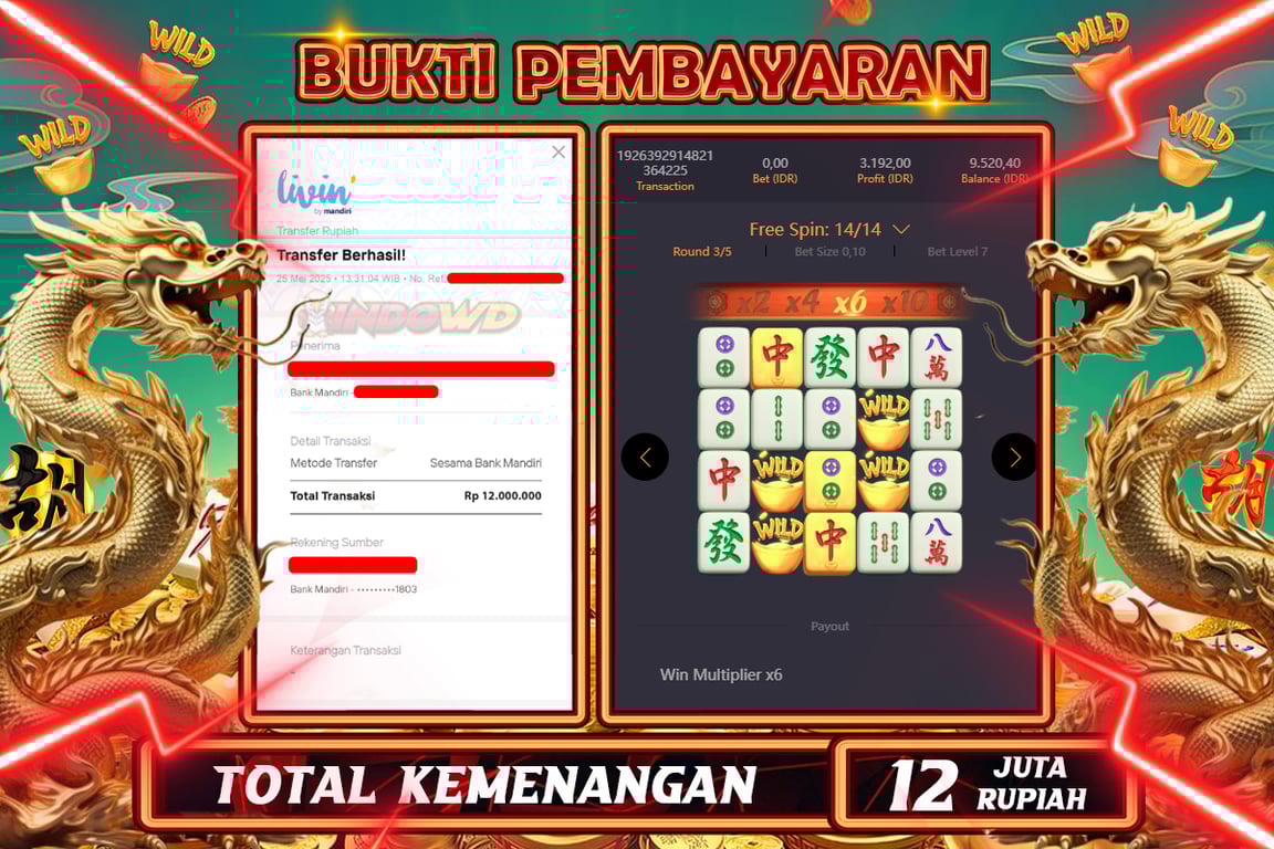 INDOWD JACKPOT SLOT MAHJONG WAYS 2 Rp12.000.000,- LUNAS