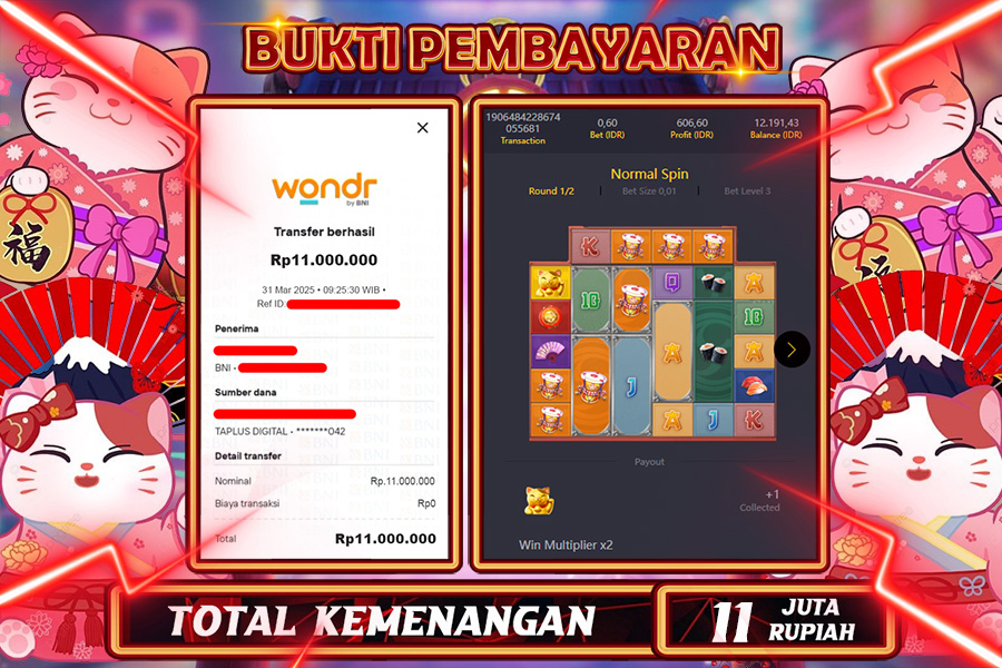 INDOWD JACKPOT SLOT LUCKY NEKO Rp.11.000.000,- LUNAS