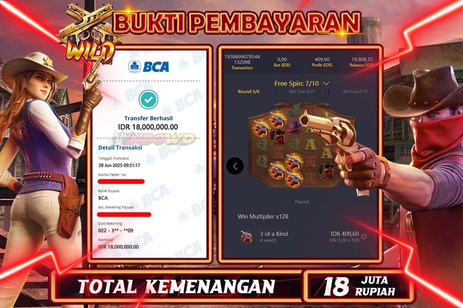 INDOWD JACKPOT SLOT WILD BOUNTY Rp18.000.000,- LUNAS