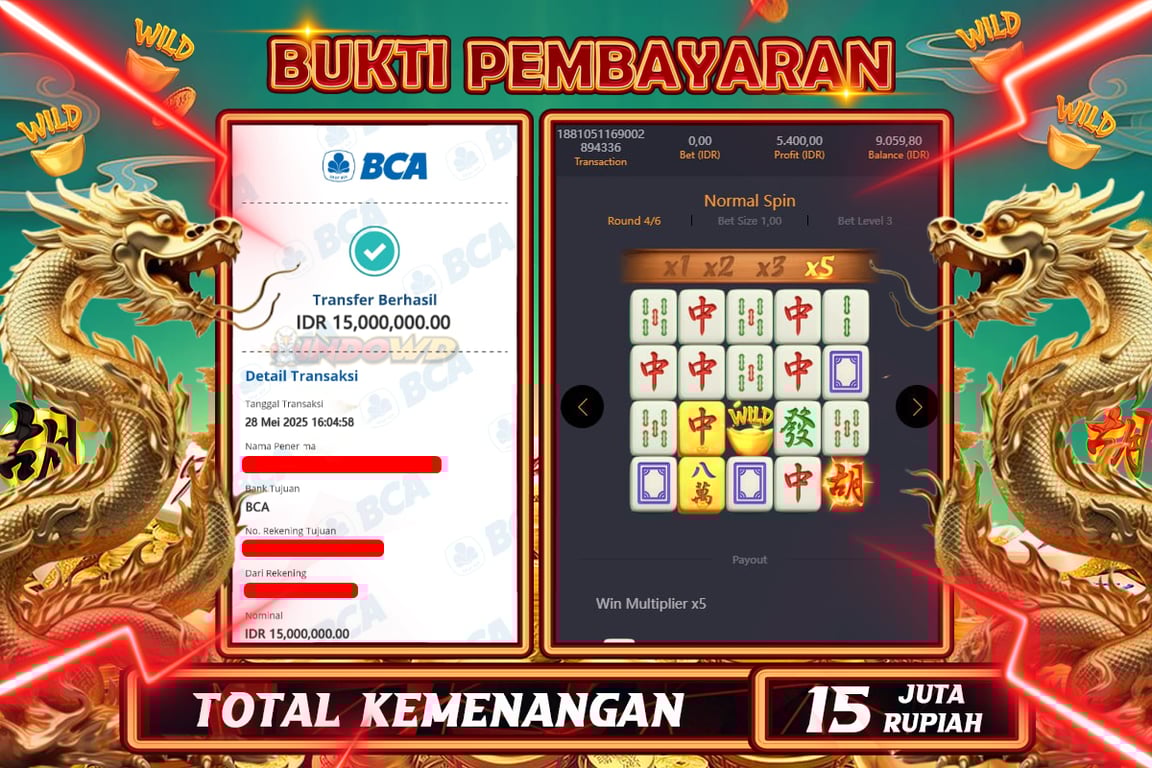 INDOWD JACKPOT SLOT MAHJONG WAYS 2  Rp15.000.000,- LUNAS
