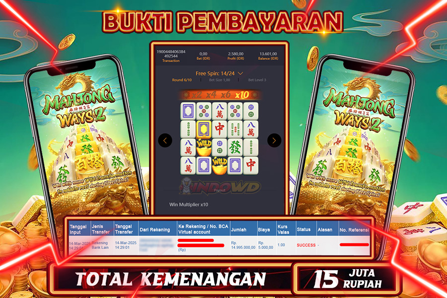 INDOWD JACKPOT SLOT MAHJONG WAYS 2  Rp.15.000.000,- LUNAS