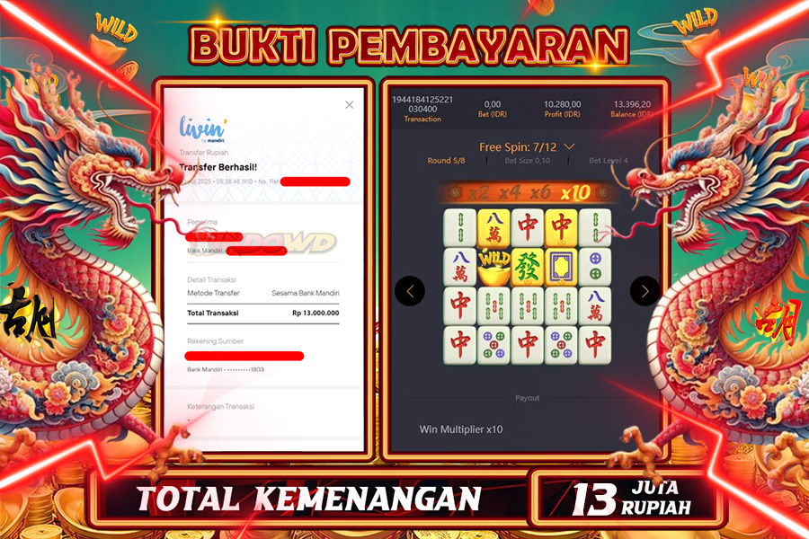 INDOWD JACKPOT SLOT MAHJONG WAYS 2 Rp13.000.000,- LUNAS
