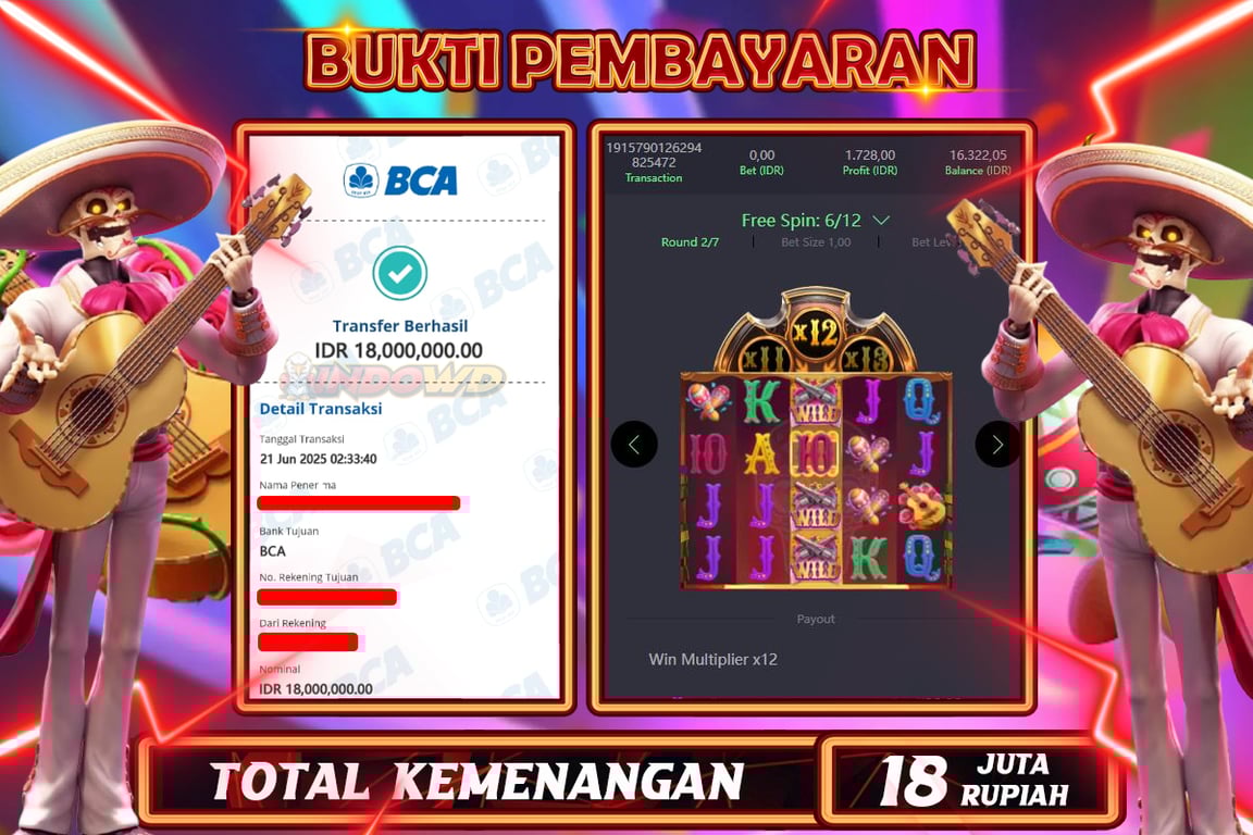 INDOWD JACKPOT SLOT WILD BANDITO Rp18.000.000,- LUNAS