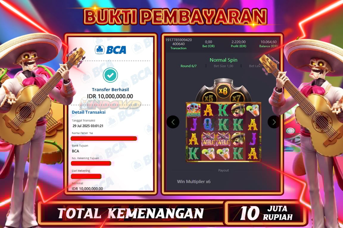 INDOWD JACKPOT SLOT WILD BANDITO Rp10.000.000,- LUNAS