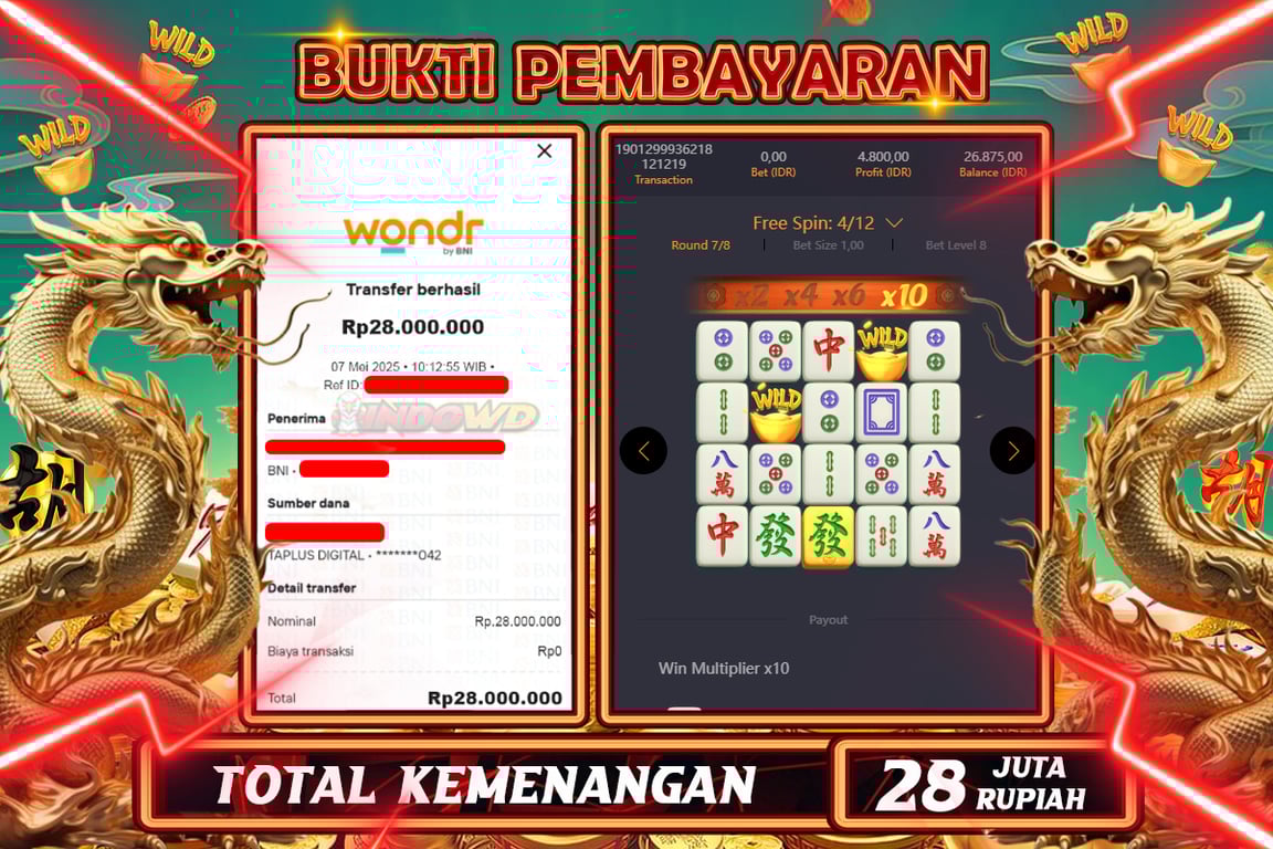 INDOWD JACKPOT SLOT MAHJONG WAYS 2 Rp28.000.000,- LUNAS