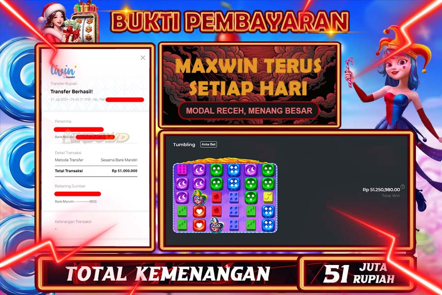 INDOWD JACKPOT SLOT SWEET BONANZA 1000 DICE Rp51.000.000,- LUNAS