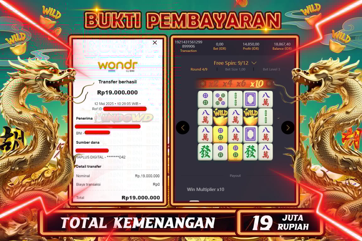 INDOWD JACKPOT SLOT MAHJONG WAYS 2 Rp19.000.000,- LUNAS