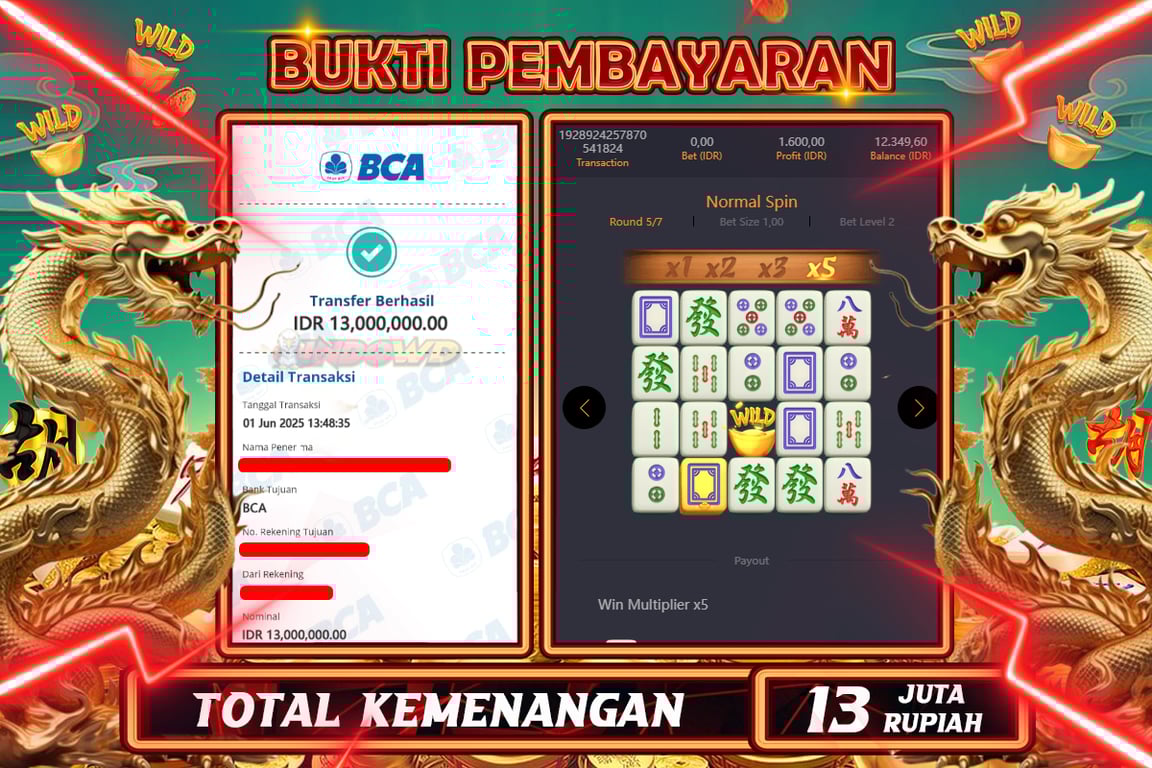 INDOWD JACKPOT SLOT MAHJONG WAYS 2 Rp13.000.000,- LUNAS
