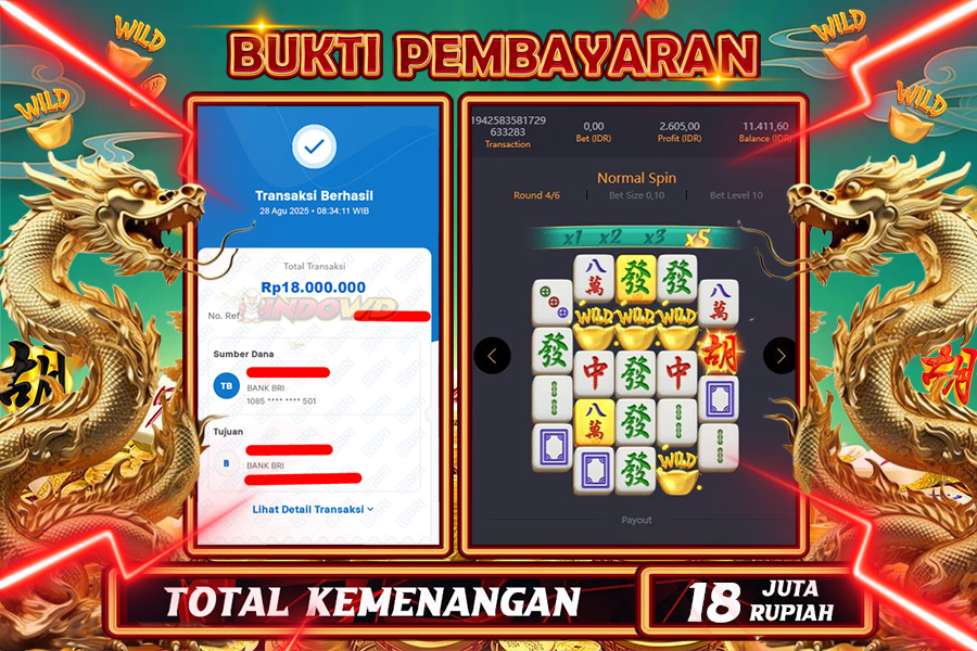 INDOWD JACKPOT SLOT MAHJONG WAYS 2 Rp18.000.000,- LUNAS