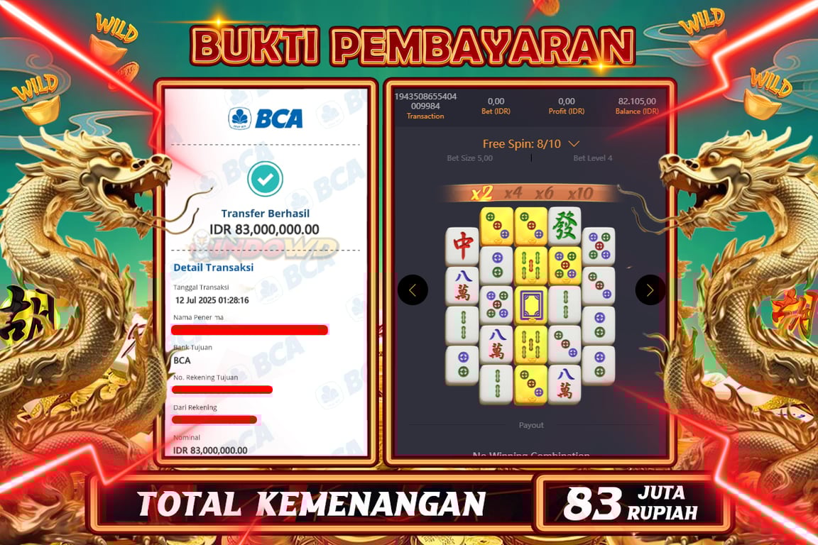 INDOWD JACKPOT SLOT MAHJONG WAYS 2 Rp83.000.000,- LUNAS