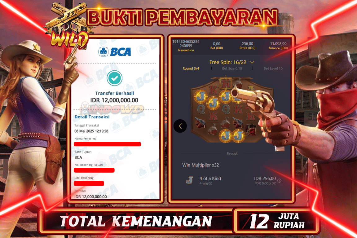INDOWD JACKPOT SLOT WILD BOUNTY SHOWDOWN  Rp12.000.000,- LUNAS
