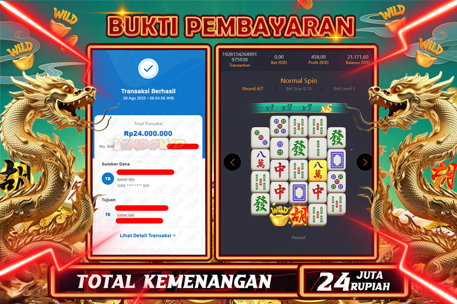 INDOWD JACKPOT SLOT MAHJONG WAYS 2 Rp24.000.000,- LUNAS