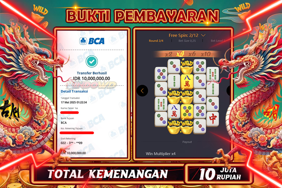 INDOWD JACKPOT SLOT MAHJONG WAYS 2 Rp10.000.000,- LUNAS