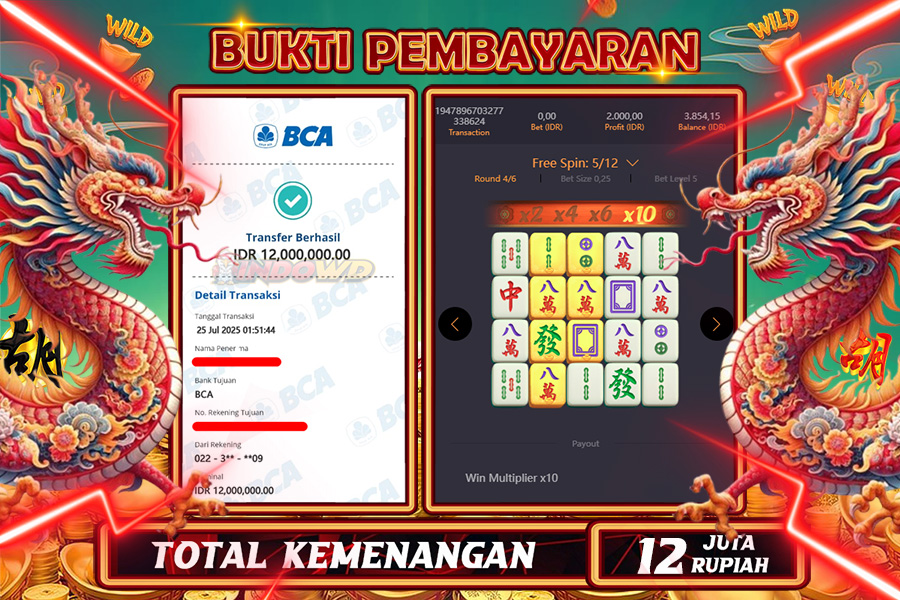 INDOWD JACKPOT SLOT MAHJONG WAYS 2 Rp12.000.000,- LUNAS