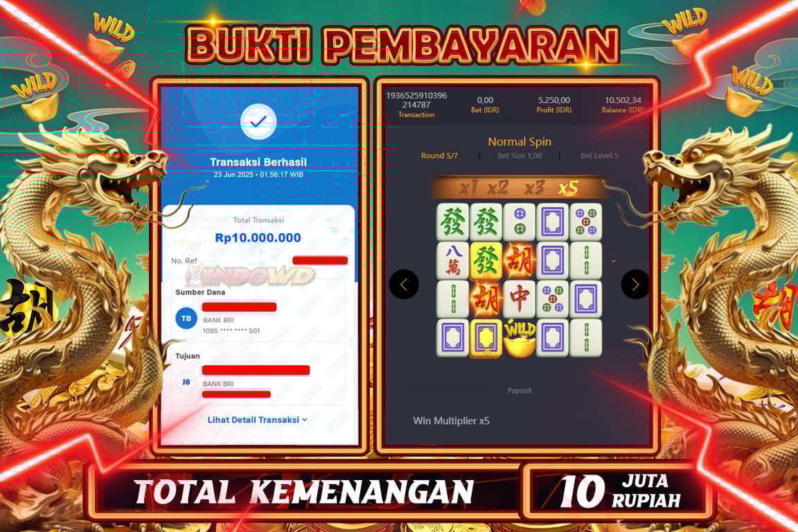INDOWD JACKPOT SLOT MAHJONG WAYS 2 Rp10.000.000,- LUNAS