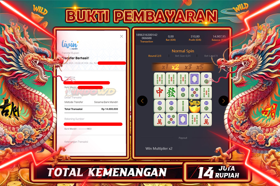 INDOWD JACKPOT SLOT MAHJONG WAYS 2 Rp.14.000.000,- LUNAS