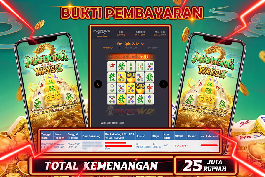 INDOWD JACKPOT SLOT MAHJONG WAYS 2 Rp25.000.000,- LUNAS