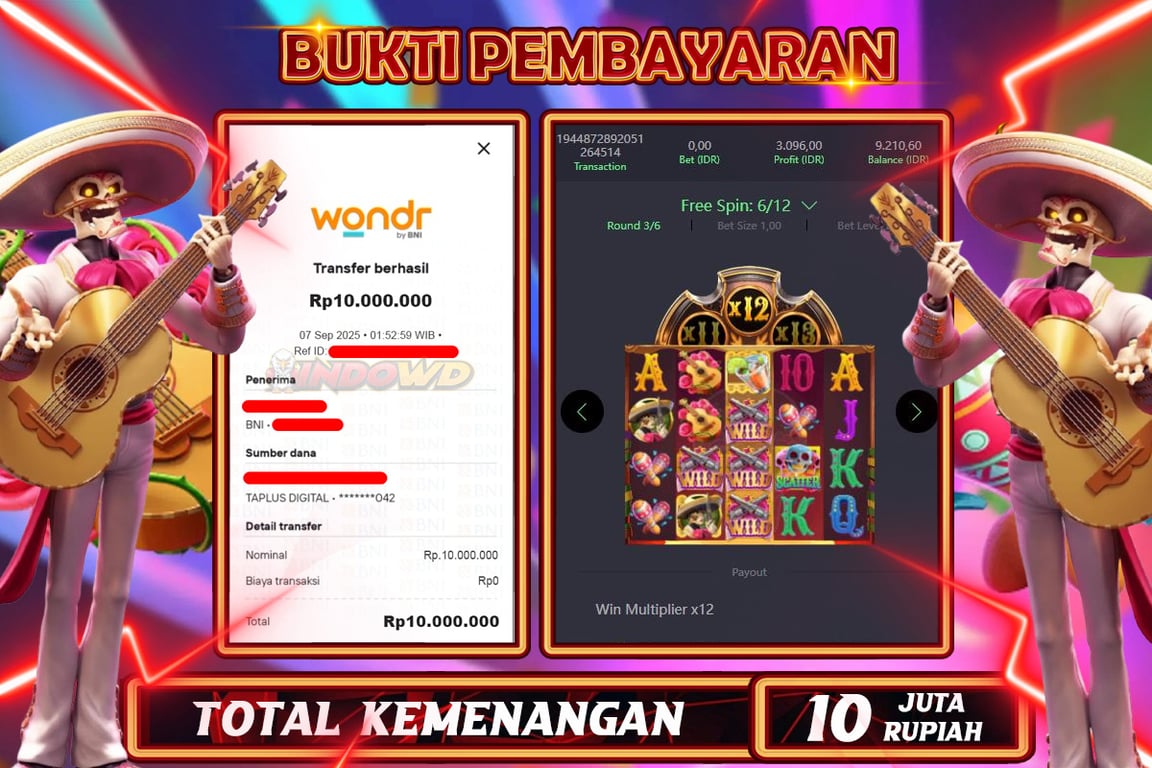 INDOWD JACKPOT SLOT WILD BANDITO  Rp10.000.000,- LUNAS