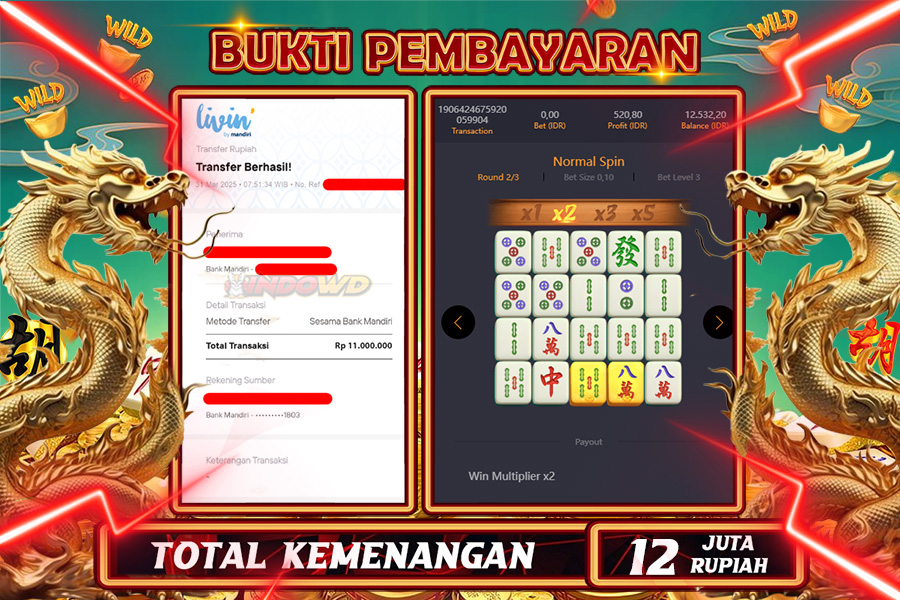 INDOWD JACKPOT SLOT MAHJONG WAYS 2 Rp.11.000.000,- LUNAS