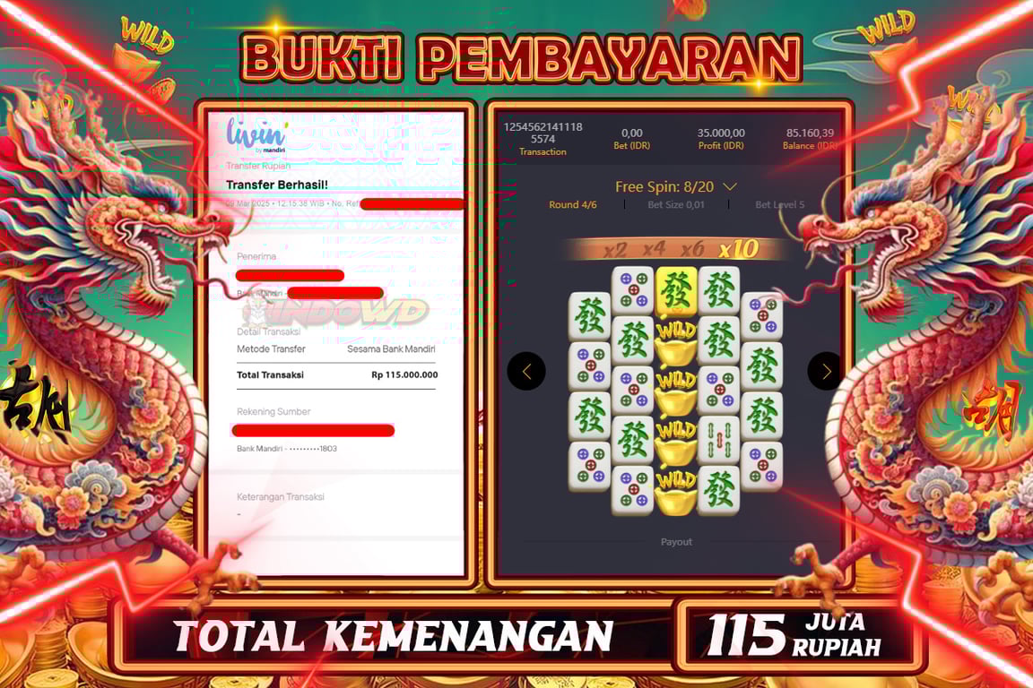 INDOWD JACKPOT SLOT MAHJONG WAYS 2 Rp115.000.000,- LUNAS