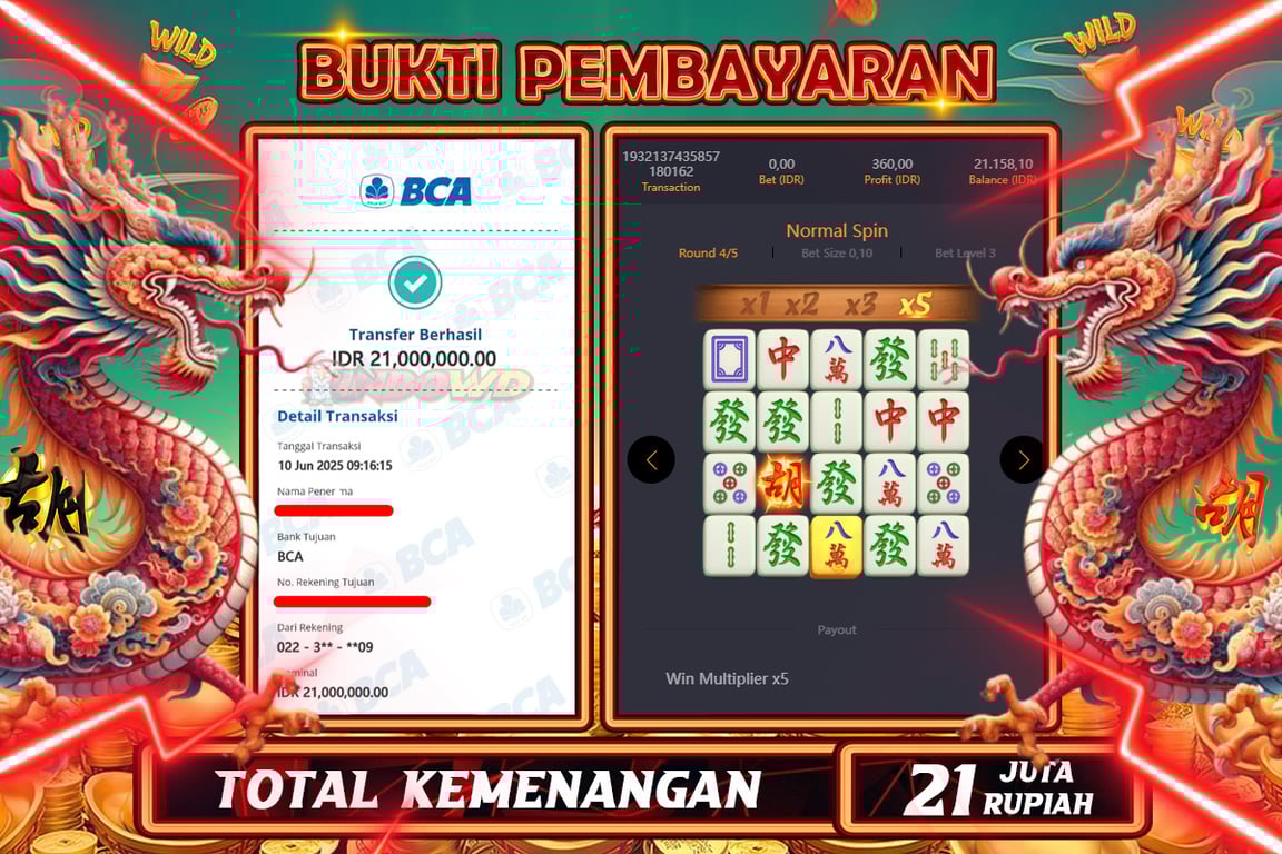 INDOWD JACKPOT SLOT MAHJONG WAYS 2 Rp21.000.000,- LUNAS