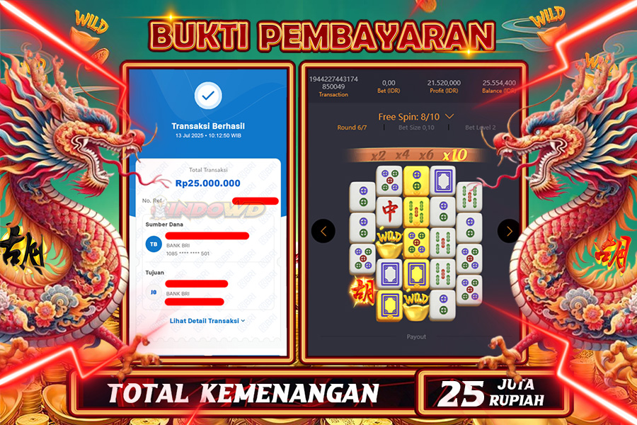 INDOWD JACKPOT SLOT MAHJONG WAYS 2 Rp25.000.000,- LUNAS