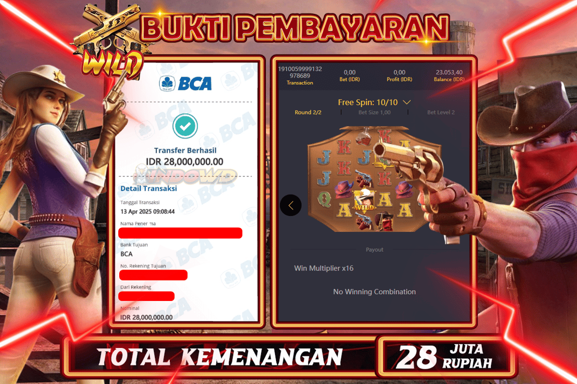 INDOWD JACKPOT SLOT WILD BOUNTY Rp28.000.000,- LUNAS