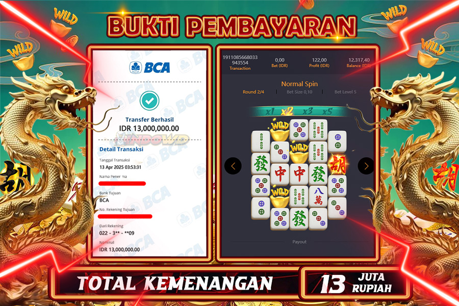 INDOWD JACKPOT SLOT MAHJONG WAYS 2 Rp13.000.000,- LUNAS