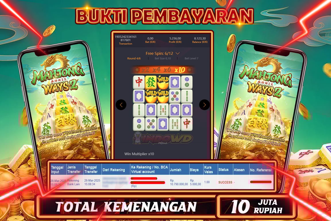INDOWD JACKPOT SLOT MAHJONG WAYS 2 Rp.10.795.000,- LUNAS