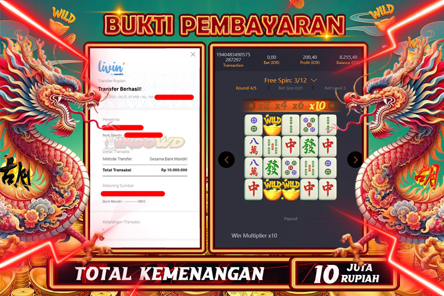 INDOWD JACKPOT SLOT MAHJONG WAYS 2 Rp10.000.000,- LUNAS