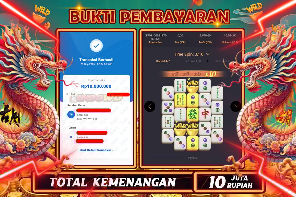 INDOWD JACKPOT SLOT MAHJONG WAYS 2 Rp10.000.000,- LUNAS