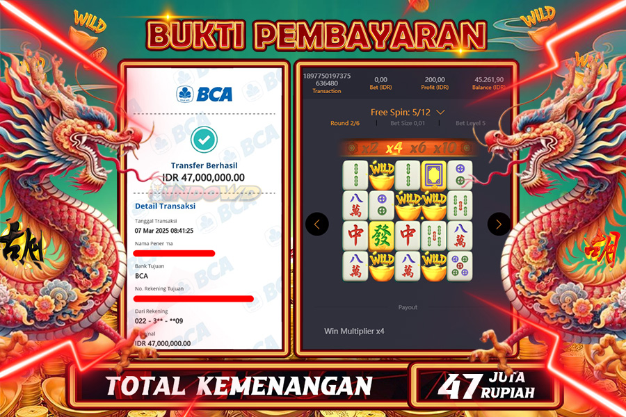INDOWD JACKPOT SLOT MAHJONG WAYS 2 Rp47.000.000,- LUNAS