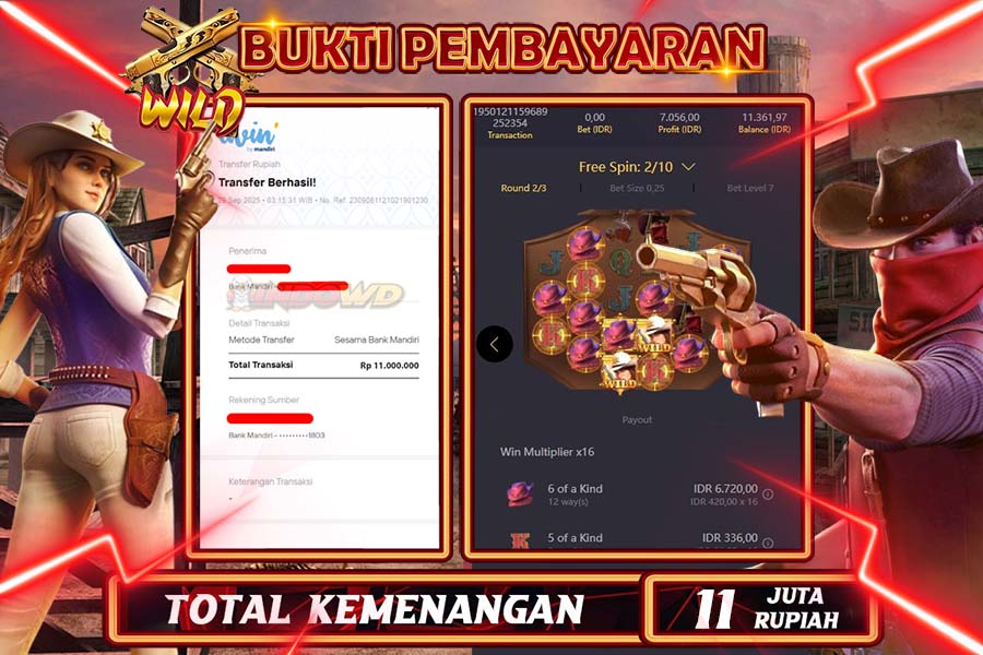INDOWD JACKPOT SLOT WILD BOUNTY SHOWDOWN Rp11.000.000,- LUNAS