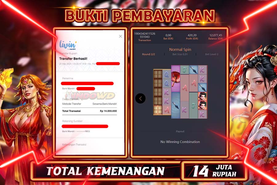 INDOWD JACKPOT SLOT GEISHA REVENGE Rp.14.000.000,- LUNAS