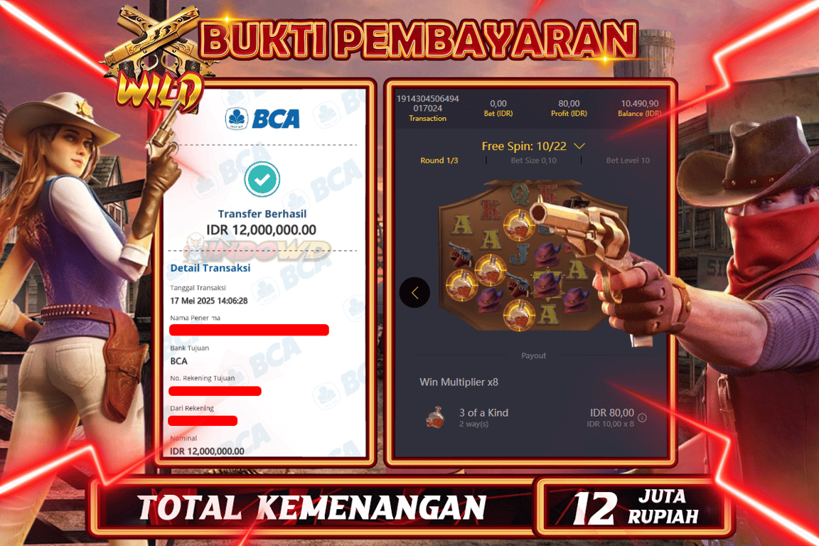 INDOWD JACKPOT SLOT WILD BOUNTY SHOWDOWN Rp12.000.000,- LUNAS