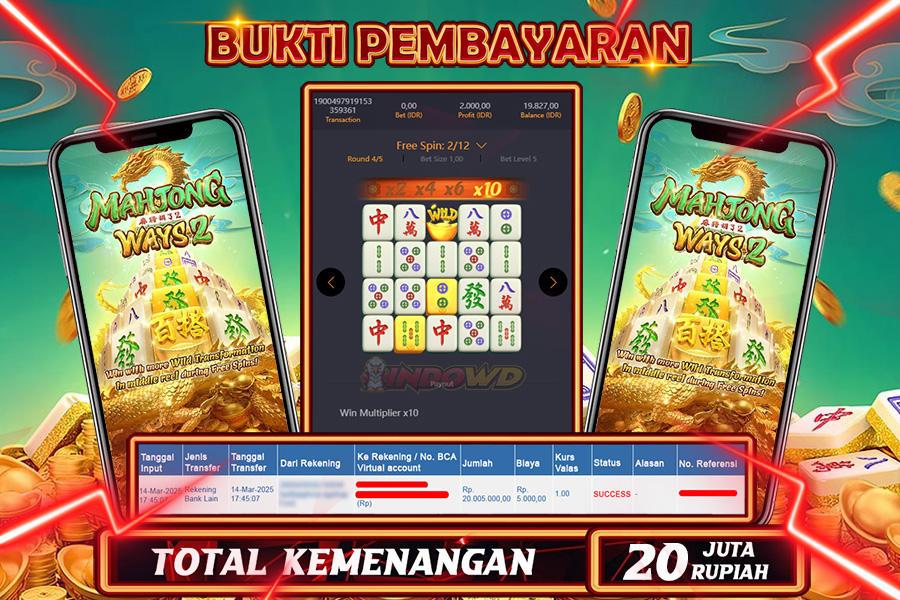 INDOWD JACKPOT SLOT MAHJONG WAYS 2 Rp.20.010.000,- LUNAS