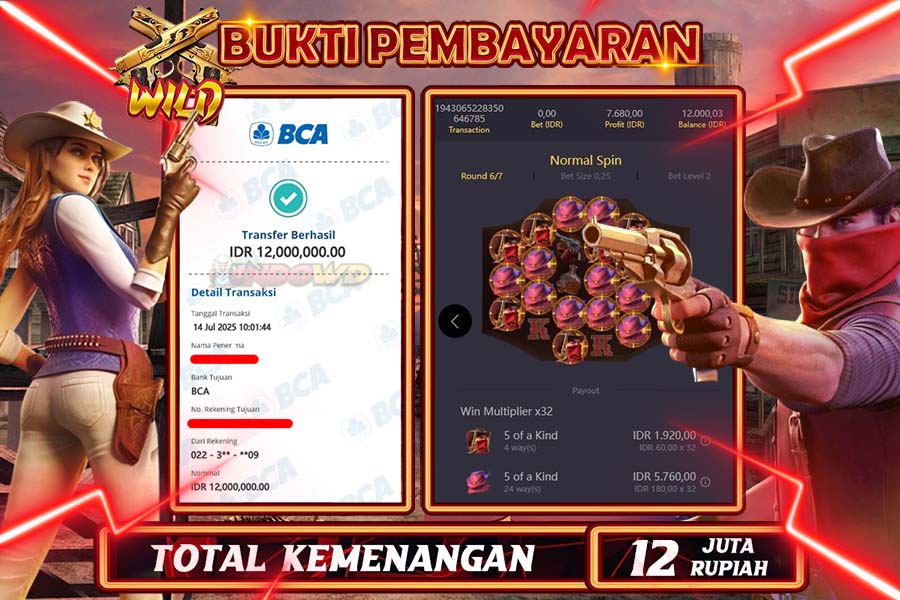 INDOWD JACKPOT SLOT WILD BOUNTY Rp12.000.000,- LUNAS