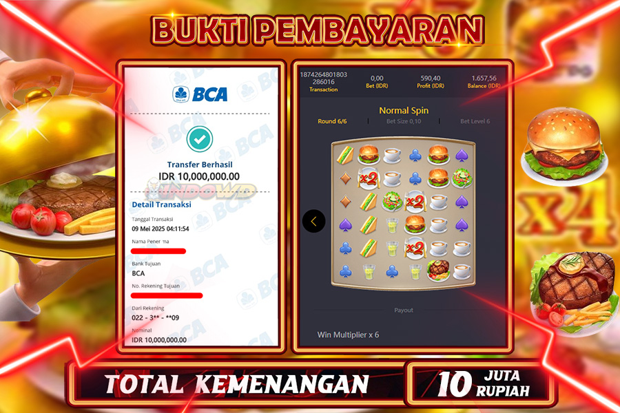 INDOWD JACKPOT SLOT DINER DLIGHT Rp10.000.000,- LUNAS