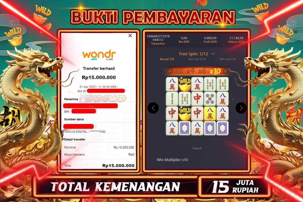INDOWD JACKPOT SLOT MAHJONG WAYS 2 Rp39.000.000,- LUNAS
