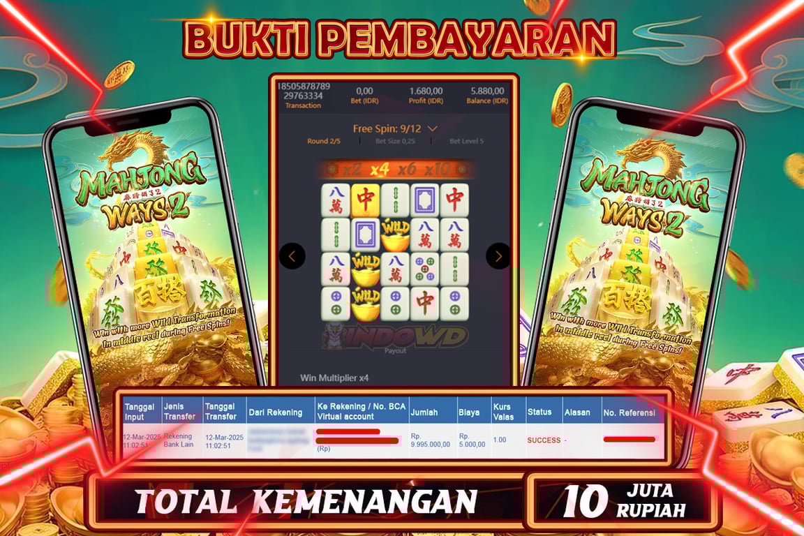 INDOWD JACKPOT SLOT MAHJONG WAYS 2 Rp10.000.000,- LUNAS