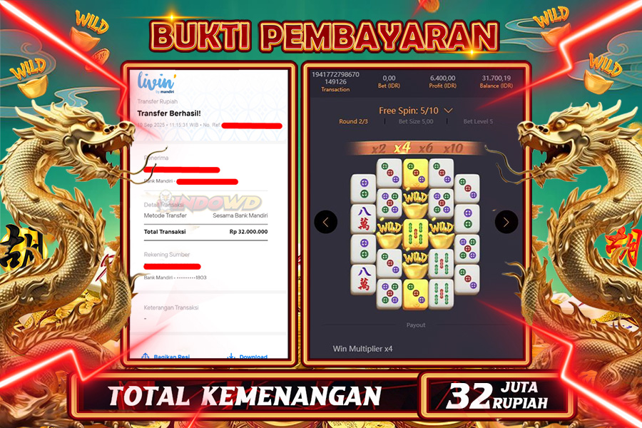 INDOWD JACKPOT SLOT MAHJONG WAYS 2 Rp32.000.000,- LUNAS