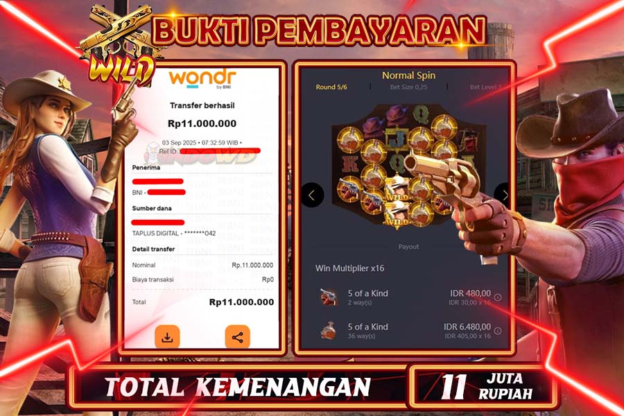 INDOWD JACKPOT SLOT WILD BOUNTY SHOWDOWN Rp11.000.000,- LUNAS